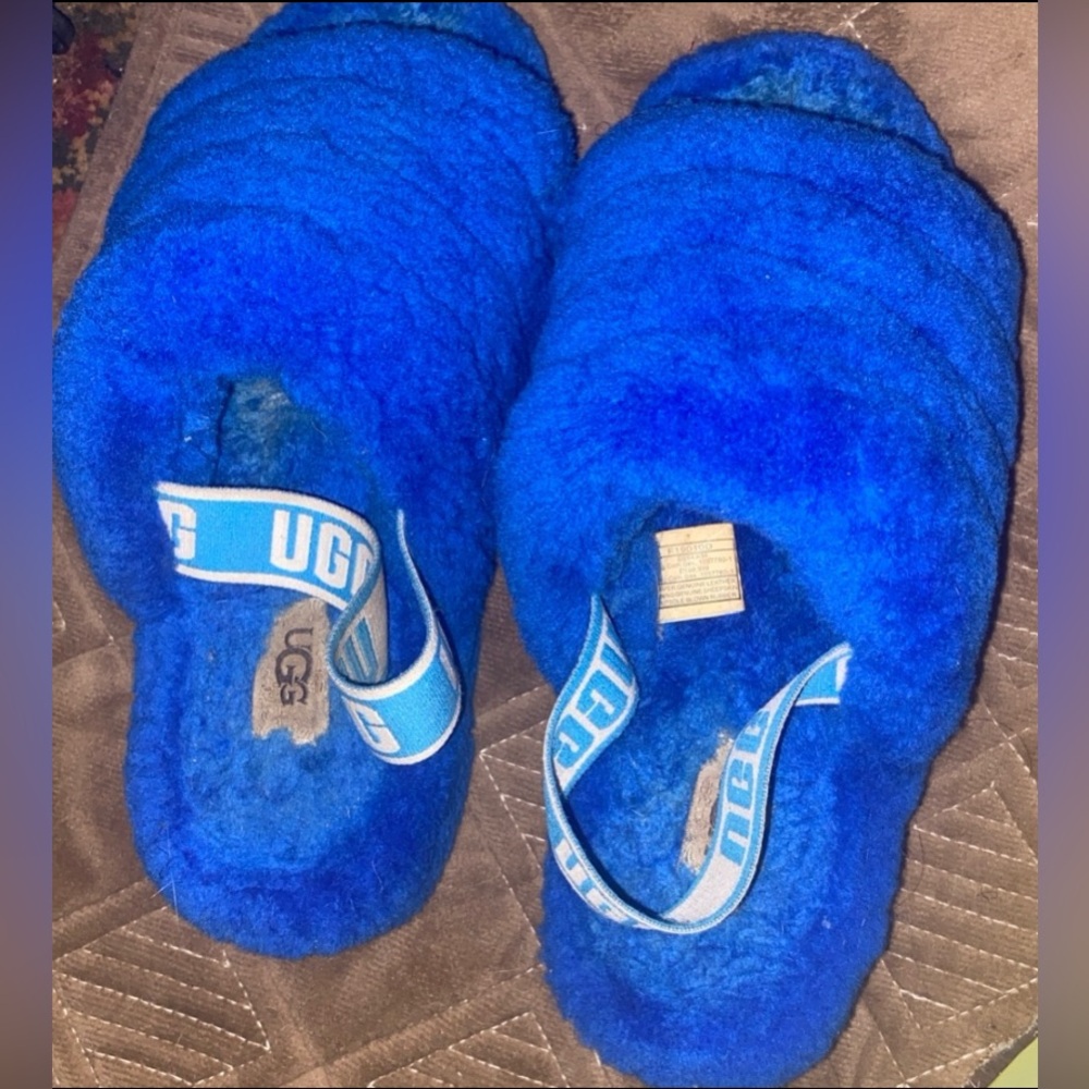 UGG Fluff Yea Slides Dark Blue